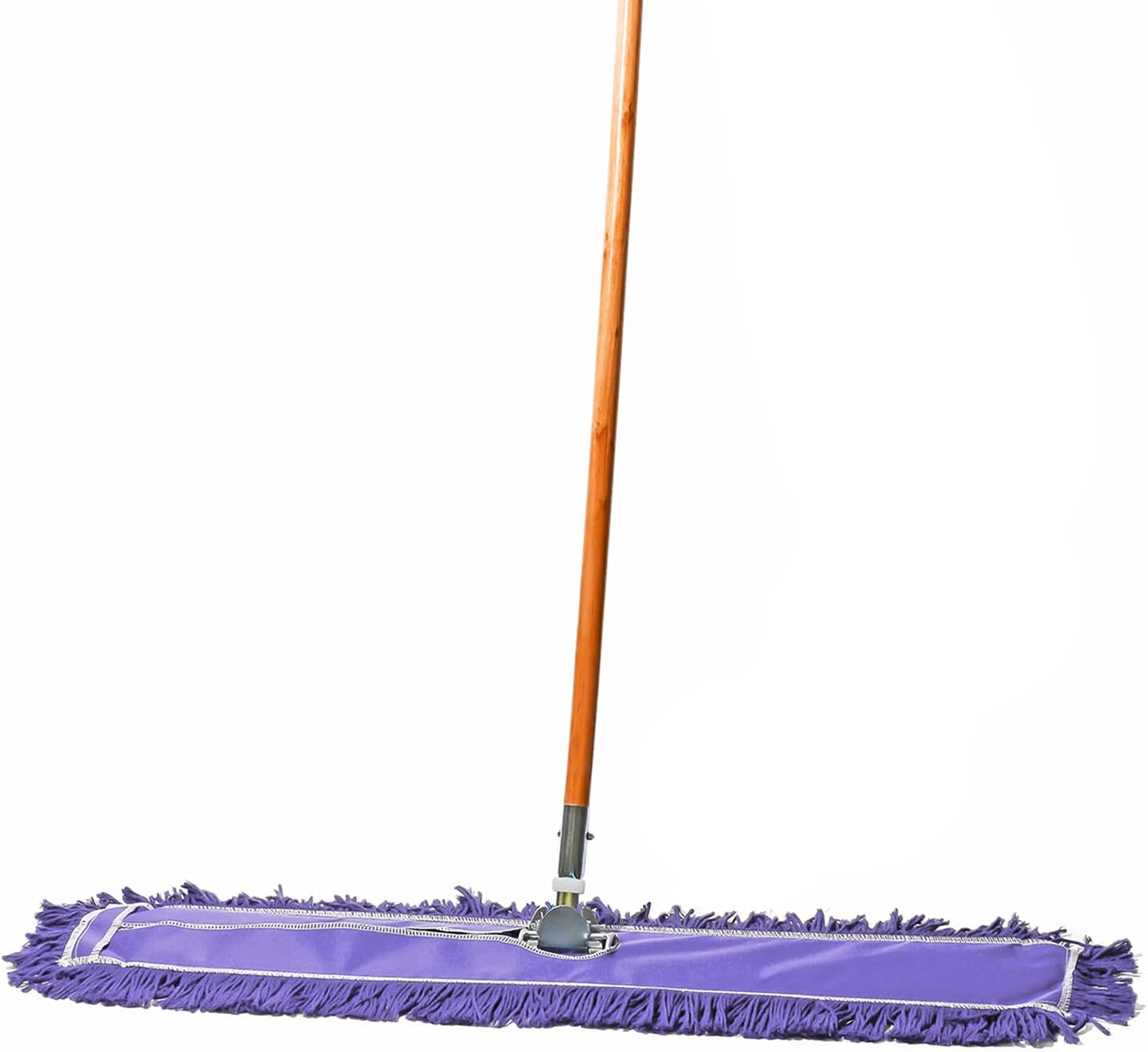 36 Inch Purple Commercial Dust Mop & Floor Sweeper – Wood Handle Floor Mop for Tile, Hardwood & Concrete