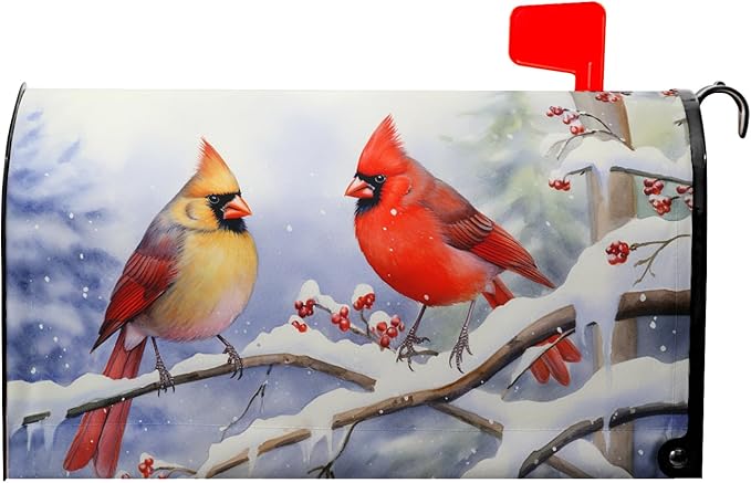 Winter Mailbox Covers - Magnetic, Waterproof, Dust-Proof, Holiday Letter Box Cover, 21x18 in for Garden & Home