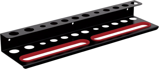 Wall Mount Brush & Spray Bottle Holder Combo Rack for Garage, Detailing Organizer with Mounting Hardware - Holds 12 Brushes & Hanging Rail for Bottles