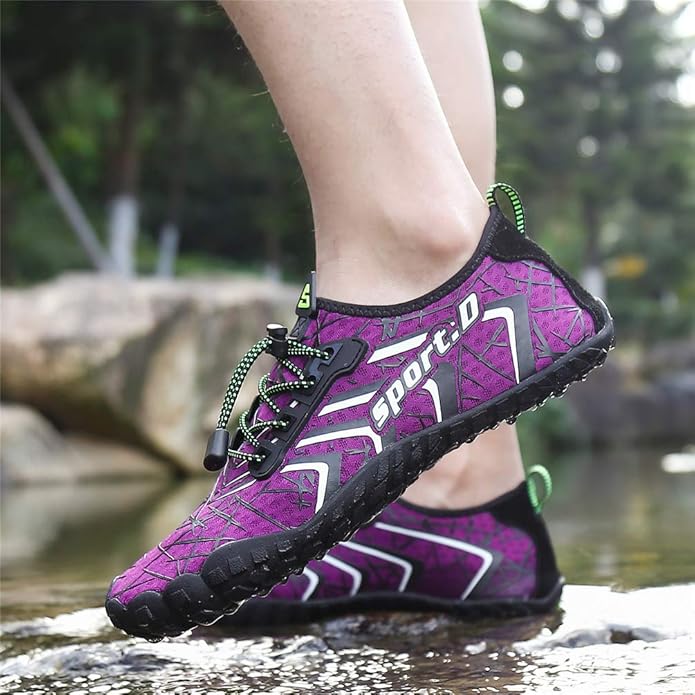 UBFEN Water Shoes Aqua Swim Shoes Mens Womens Beach Sports Quick Dry Barefoot for Boating Fishing Diving Surfing