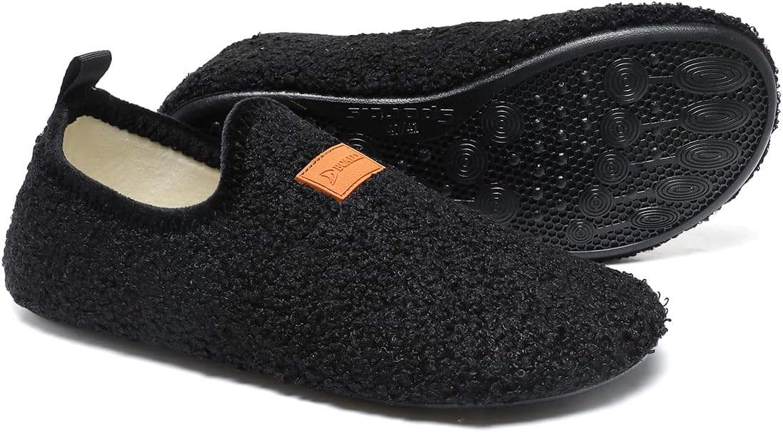 QZKDM Lightweight Slip on Grip Indoor House Slippers Barefoot Non Slip Home Exercise Yoga Shoes for Men Women