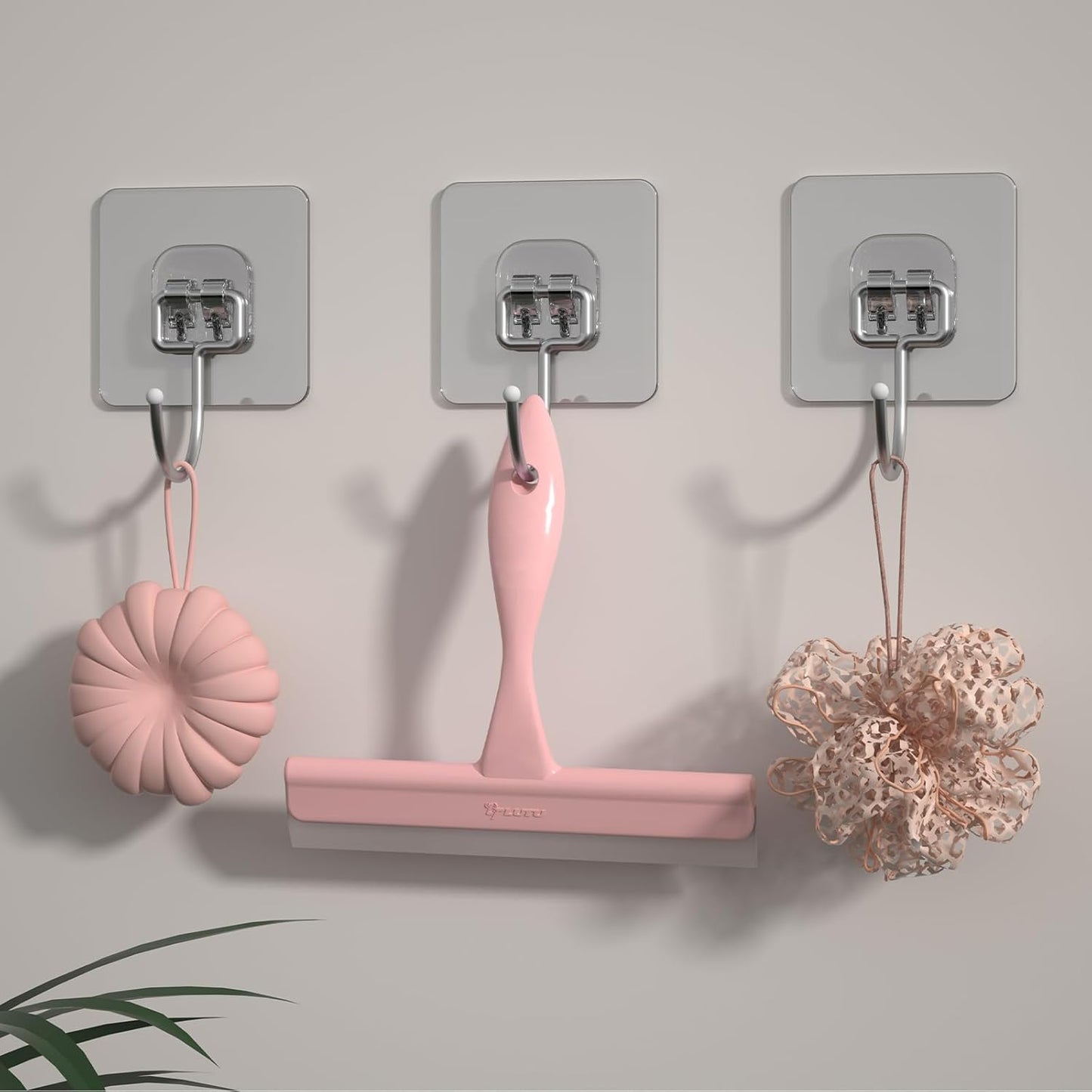 5" Silicone Shower Squeegee for Glass Doors & Car Windows - Small & Mini Size Streak-Free Cleaner, Bathroom, Mirror, Tile Scraper - Compact Pink with Hanging Hole, Kitchen Safe Water Blade