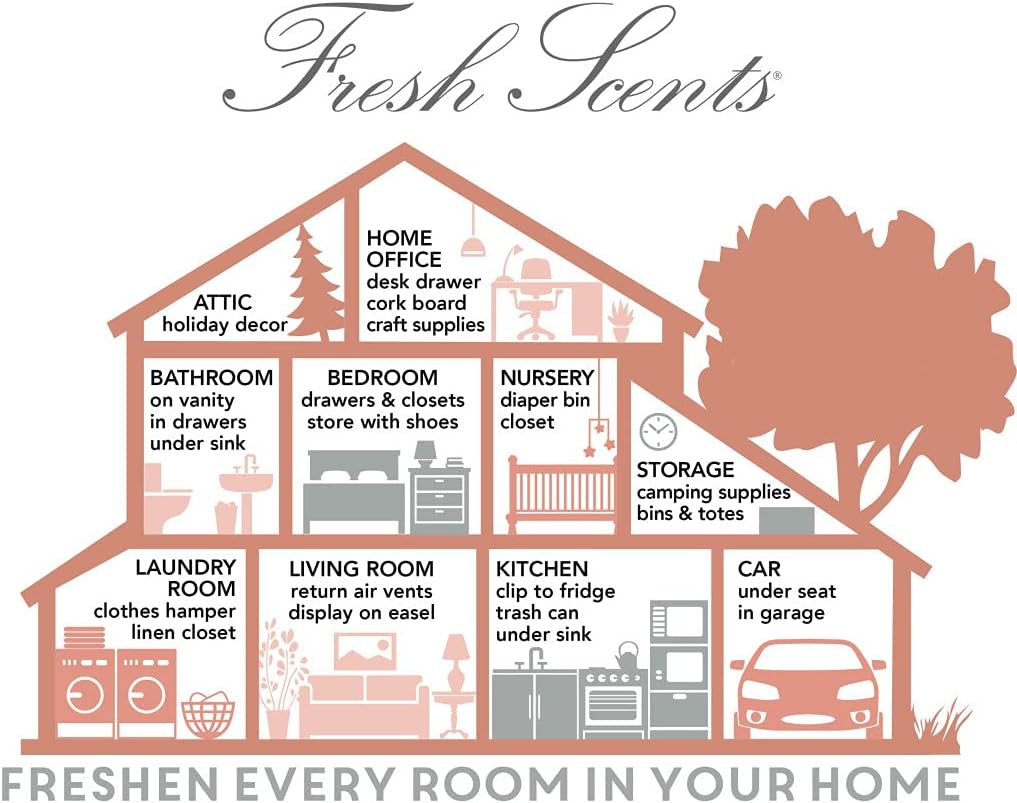 WillowBrook | Fresh Scents Scented Sachet Packet | Hello Gorgeous | Air Freshener Bags for Drawers, Closets, Cars | 6 Pack | Long Lasting Home Fragrance