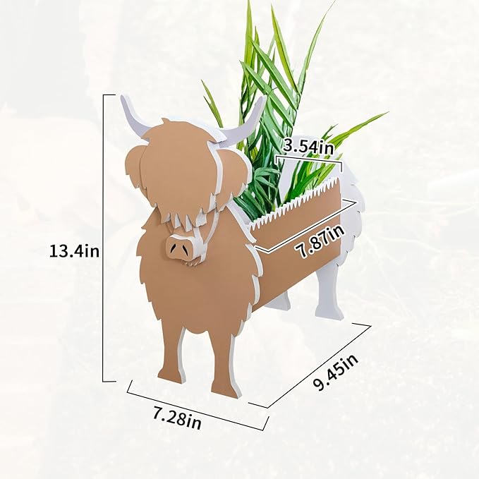 Yak Planter, Pet Shape Garden Pots Plant Pots for Indoor/Outdoor Gardens Decoration, Cute, Surprise Gifts/Souvenirs for Pet Lovers