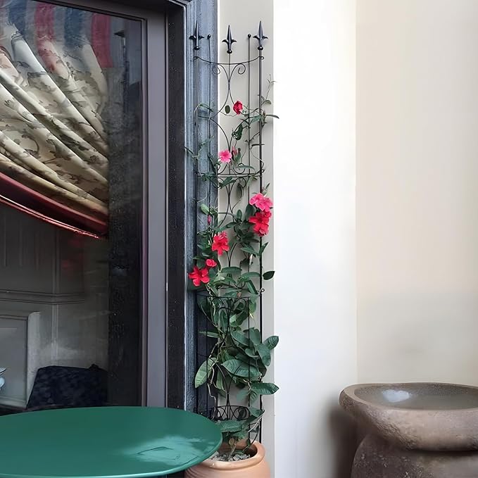 Garden Trellis 2 Pack 72'' H x 12'' W Metal Plant Trellis Indoor/Outdoor Metal Garden Trellis Plant Trellis for Potted Plants Climbing Houseplants Flowers