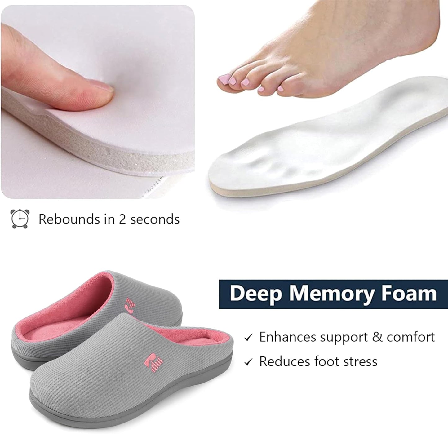 RockDove Women's Original Two-Tone Memory Foam Slipper