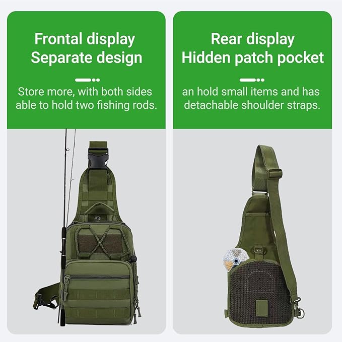Lightweight Fishing Tackle Backpack Professional Water-Resistant All-in-One Rod Holder & Gear Storage