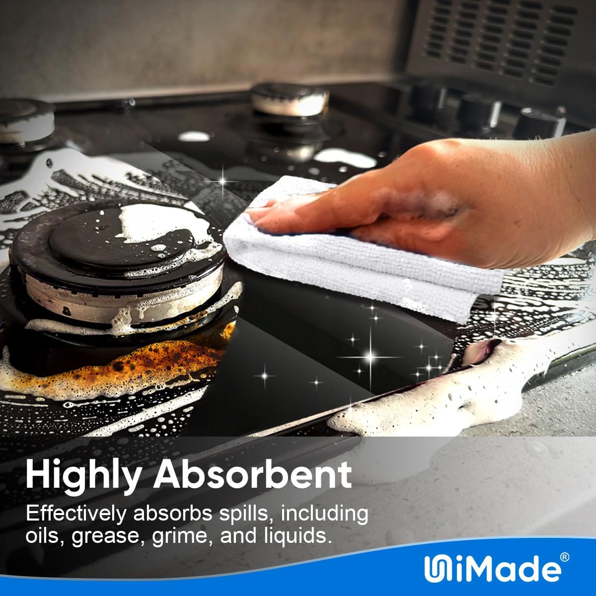 Shop Towels Rags, 150 Pack Reusable Shop Rags Bulk Microfiber Cleaning Cloth Lint Free Cleaning Towels for Car Kitchen Automotive Bar Mechanic Restaurant Garage, 11.5"x 11.5", White