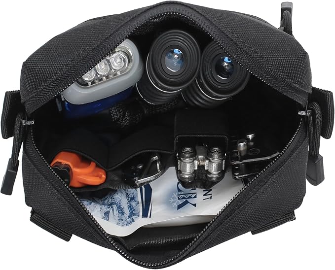 2 Pack Mini Tactical Molle Compact Ammo Pouch - General Purpose Admin Pouches Small Admin Molle Pouches EDC Tool Utility Multi-Purpose Waist Belt Pouch