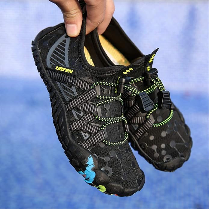 UBFEN Water Shoes for Kids Boys Girls Aqua Socks Barefoot Beach Sports Swim Pool Quick Dry Lightweight Toddler Little Big Kid