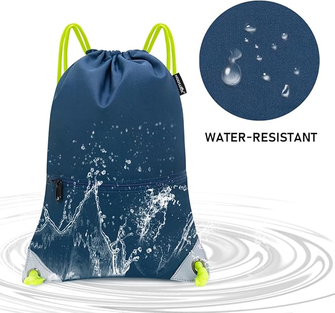 HOLYLUCK Drawstring Backpack Bag Sport Gym Sackpack