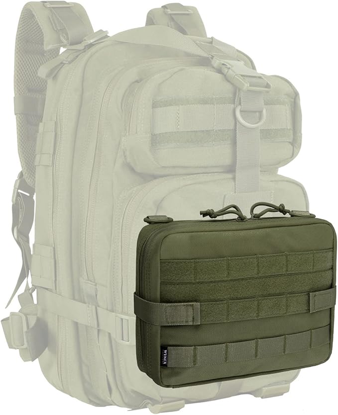 WYNEX Tactical Admin Molle Pouch, Medical EDC EMT Utility Bag Shell Design Attachment Pouches 1000D Nylon Hiking Belt Bags