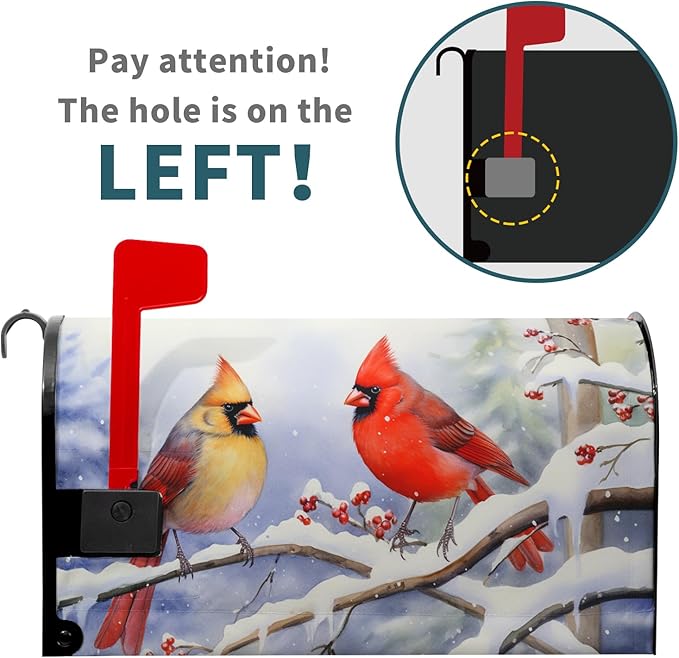 Winter Mailbox Covers - Magnetic, Waterproof, Dust-Proof, Holiday Letter Box Cover, 21x18 in for Garden & Home