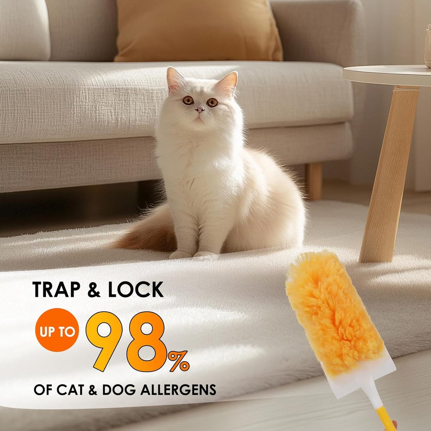 50 Count Duster Refills,Static Dust Removal Brush Disposable Replacement Head Compatible with Swiffer Duster Refills for Dusting Electronics,(50 Count Refills+1Handle)