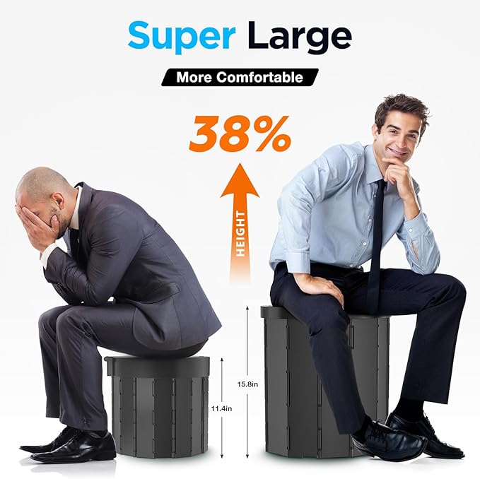 PANKAY Portable Toilet with Pop up Privacy Tent & Portable Shower for Camping