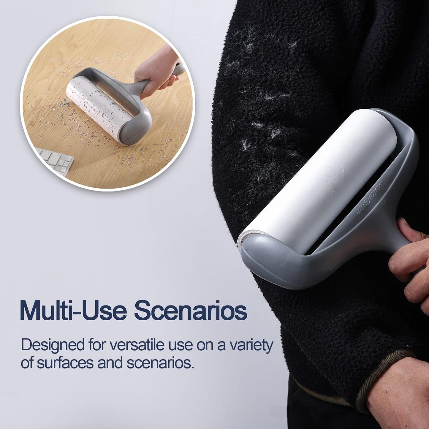 8 inch Large Surface Lint Roller Refills for Scotch-Brite 50% Stickier Lint Roller, Fits Most 8" Supersize Lint Rollers with 1 3/4" ID, Total 240 Easy Tear Sheets (Pack of 4)