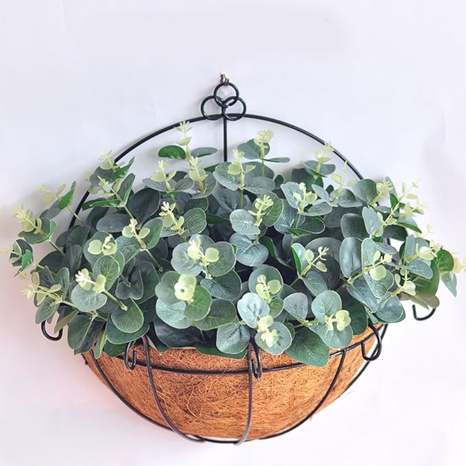 Tosnail 2 Pack Metal Wall Hanging Planter Basket with Coco Liner - Great for Indoor or Outdoor Plants