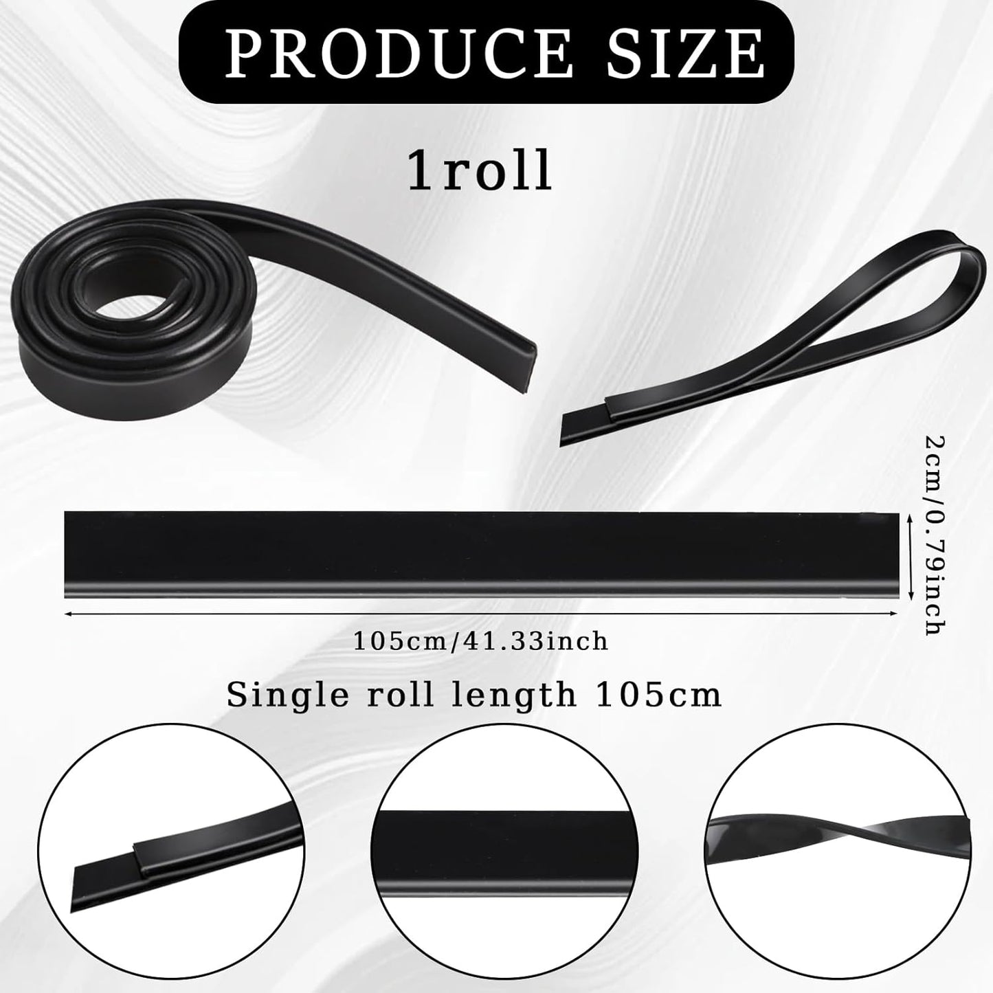 Squeegee Replacement Rubber 41 Inch Squeegee Rubber Replacement Black Squeegee Rubber Silicone Squeegee Blade Squeegee Refill Blades Head for Windows Glass Cleaning Shower Doors