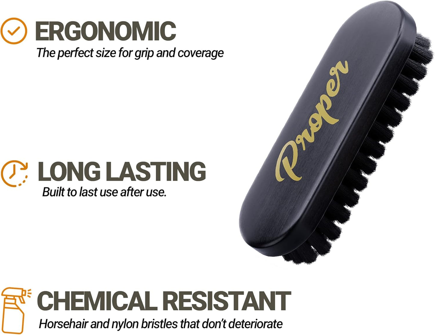 Premium Horse Hair Leather Brushes Set for Car Detailing, Furniture & Upholstery - Professional Horsehair Cleaning Brush for Couch, Car Seats, Alcantara & Interior Surfaces