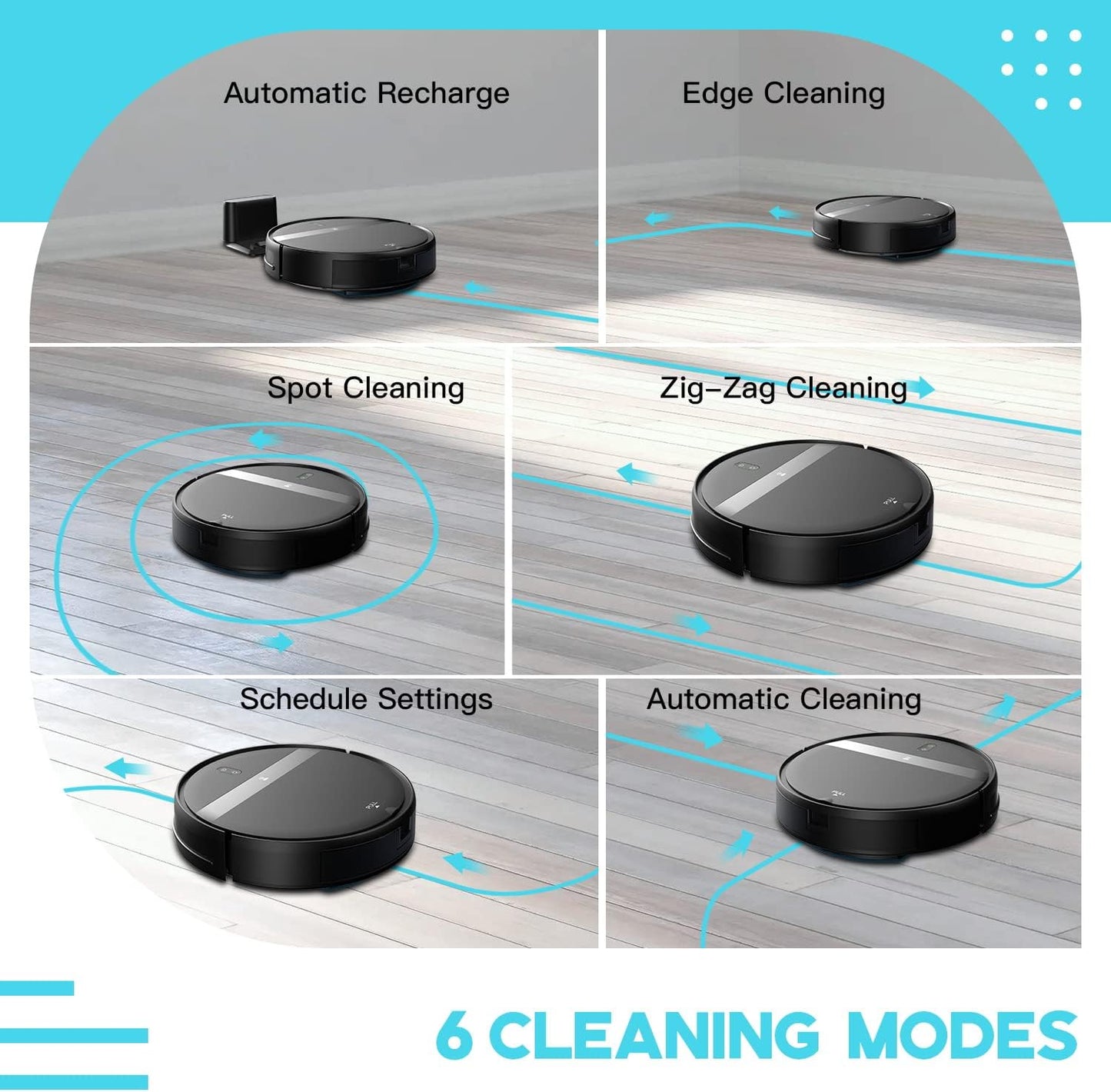 Robot Vacuum and Mop Combo, App/Alexa Control, Smart Robot Vacuum Cleaner, Ultra-Thin, Automatic Recharge Robotic Vacuum Cleaner for Pet Hair/Carpet/Hard Floor
