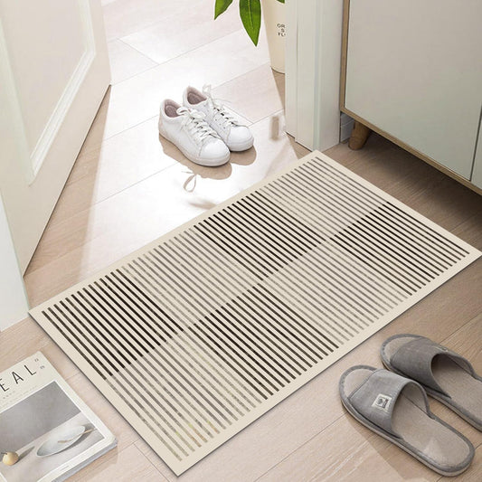 Ultra Thin Door Mat Indoor Entrance, 1/10 in Thin Door Mats for Inside Entry, Non-Slip Rubber Backing Washable Doormat, Fade Resistant, Absorbent, Low Profile Dirt Trapper, 35"X24"