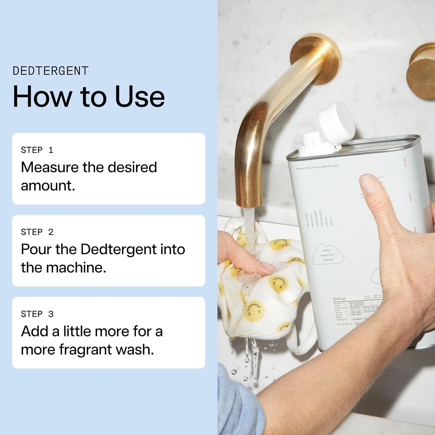 DedCool Liquid Laundry Dedtergent | 01 Taunt | Luxurious Long-Lasting Signature Scent Detergent | Effective Stain Removal | Infused with Natural Essential Oils | Non-Toxic | 60 Washes | 32 fl oz