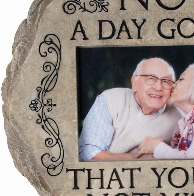 Spoontiques - Garden Décor - Memory Grandpa Stepping Stone - Decorative Stone for Garden