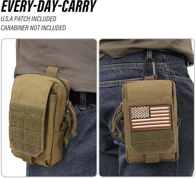 WYNEX Tactical EDC Pouch, Molle Utility Pouches Gadget Organizer Phone Holder Waist Pack Smartphone Pouch Tool Holster Pocket