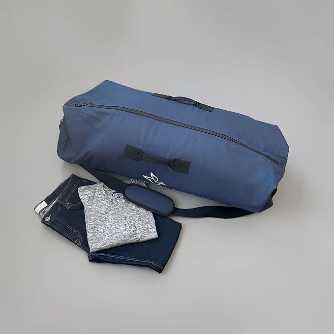 WHITEDUCK HOPLITE Heavy Duty Military Canvas Duffel Bag, Army Cargo Style, Foldable Tactical Outdoor Bag, Travel, Storage