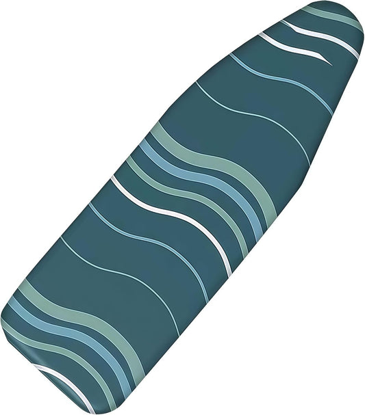 Ironing Board Cover with Two 5MM Thick Feltpads,13"x43"Heat Resistant Replacement Ironing Board Cover and Pad,Fits Standard Ironing Boards,Durability and Easy to Install
