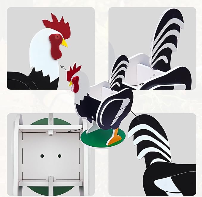 Rooster Planter, Pet Shape Garden Pots Plant Pots for Indoor/Outdoor Gardens Decoration, Cute, Surprise Gifts/Souvenirs for Pet Lovers