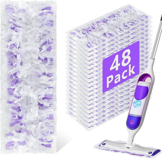 48 Pack Disposable Power Mop Refills Pads Compatible with Swiffer Power Mop,Spray Wet Pads Refill for Swiffer ,Disposable Mopping Pad Refills for Multi-Surface Floor Cleaning