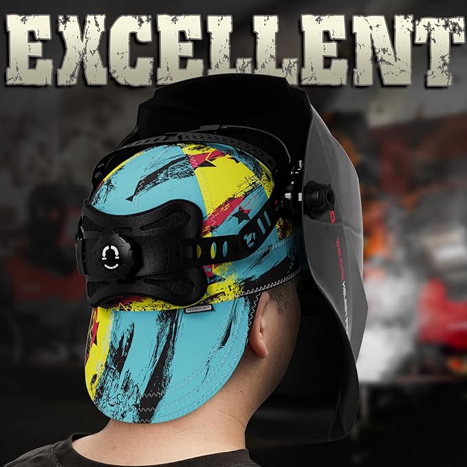 YESWELDER Welding Cap, Bay Style 7-3/8", Heat-Resistant Reversible Durable Protective Welders Cap