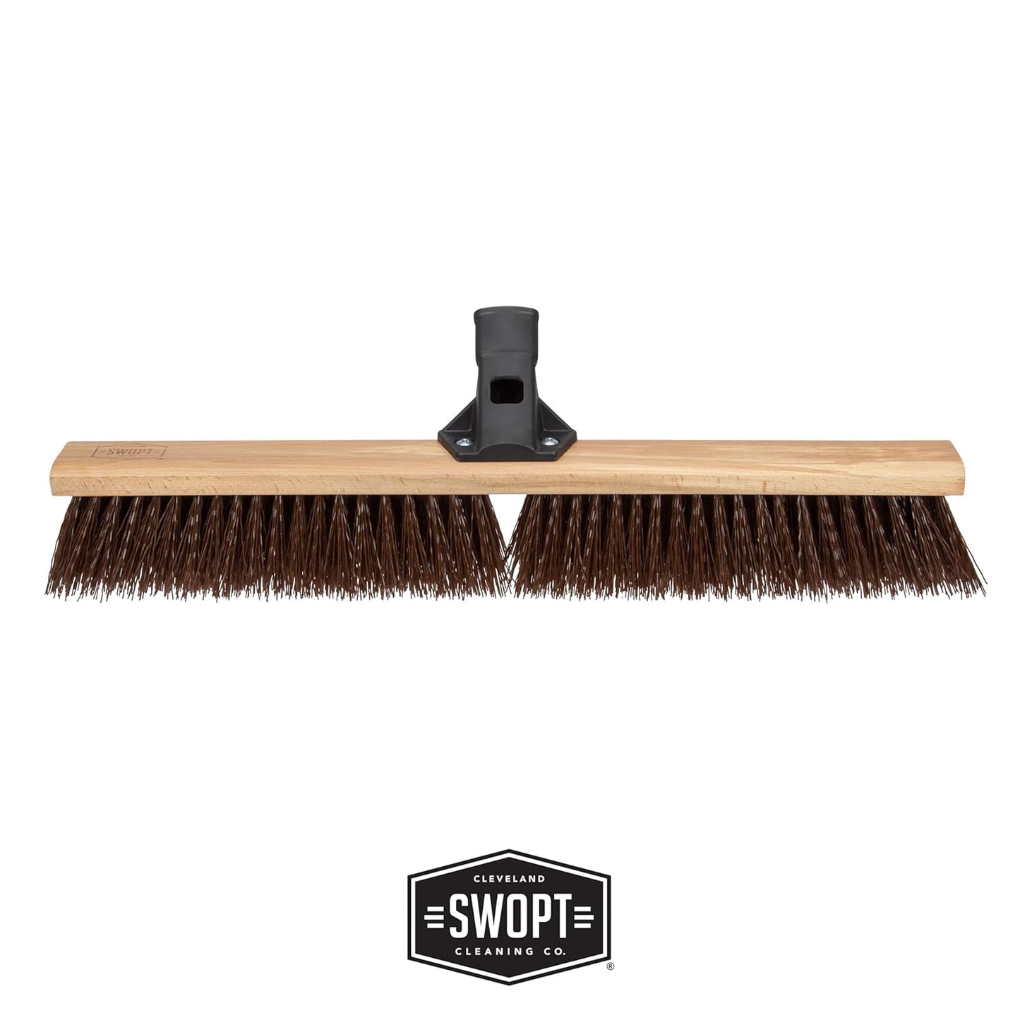 SWOPT 24” Premium Rough Surface Push Broom Head — Outdoor Push Broom for Driveways, Sidewalks, Patios — Cleaning Head Interchangeable with All SWOPT Cleaning Products for Efficient Cleaning & Storage