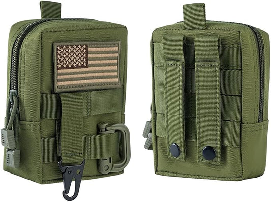 Tactical Molle Pouch Compact EDC Bag Utility Tool Pouch Durable 600D Nylon Small Travel Bag Molle Accessories Organizer for Outdoor Activity