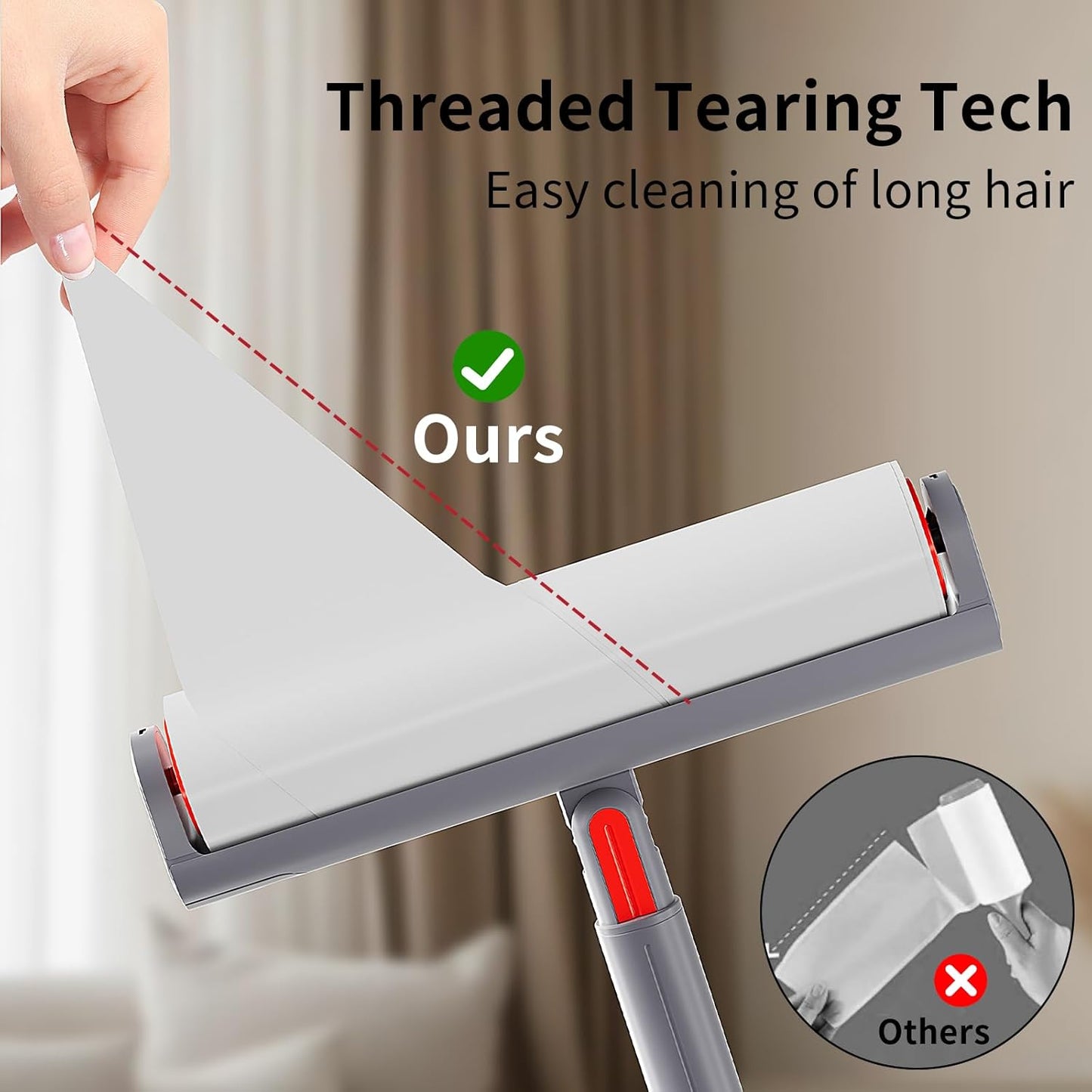 Large Lint Roller Refill 240 Sheets(4 Pack) Value Set, Extra Sticky, Easy Tear for Lint Remover, 9.45 in Pet Mega Extreme Stick Refill for Floor Roller Cleaning for Pet Hair