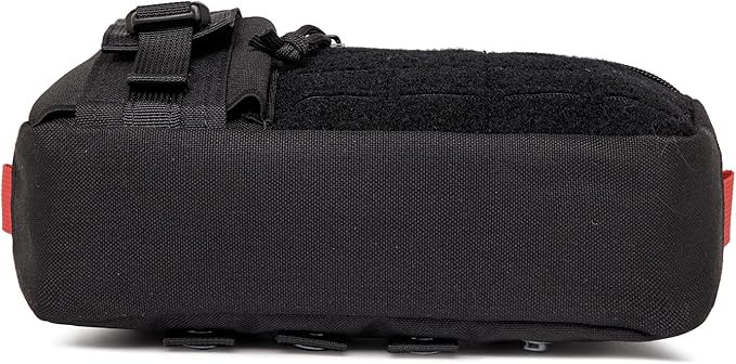 Tactical Molle Admin Pouch of Laser Cut Design,Medical EMT Organizer with Phone Pouch,EDC EMT Pack IFAK Tool Holder with US Patch (Small Black-Include Accessories)