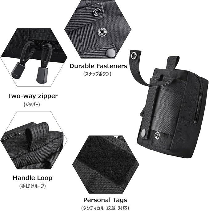 Azarxis Molle Pouches, Tactical Compact EDC Small Utility Pouch Waist Bags Sundries Storage Admin Organize Gear Gadget for Military Backpack