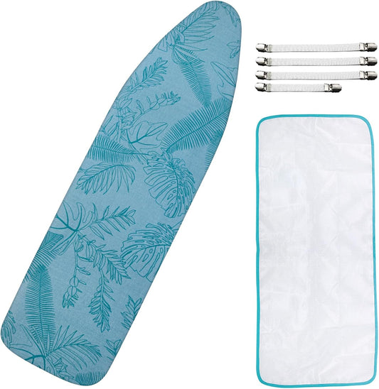 Dalykate Ironing Board Cover and Pad, 15" x 54", Thick Padding, Elastic Edge, Scorch & Stain Resistant, Includes Fasteners & Mesh Cloth