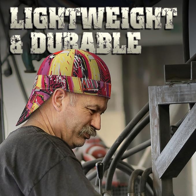 YESWELDER Welding Cap, Neon Style 7-3/8", Heat-Resistant Reversible Durable Protective Welders Cap