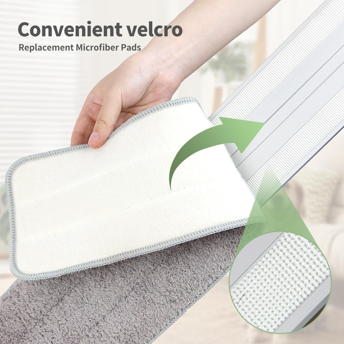 CQT Commercial Flat Microfiber Floor Mop Cleaning System 18" Inch Wet Dry and Dust Hardwood with 4 Washable Pads Cleaner for Laminate Tile Stainless Steel Handle and Extension (PT13-Blue)