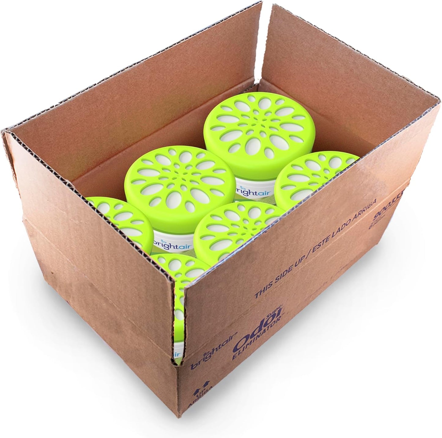 Bright Air 14 oz. Super Odor Eliminator, For Medium-Size Spaces, Zesty Lemon & Lime Scent, Case of 6, Air Freshener, Natural Essential Oils, Lasts Up to 90 Days Each