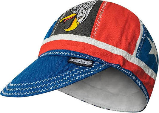 YESWELDER Welding Cap, Eagle Style 7-3/8", Heat-Resistant Reversible Protective Welders Cap
