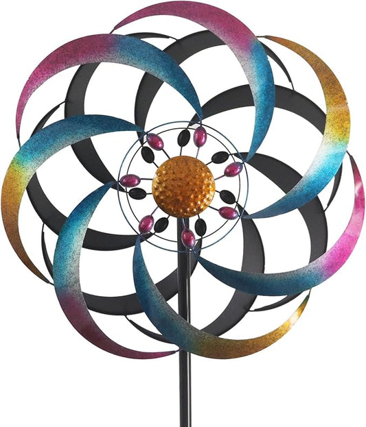 Wind Spinners Outdoor for Yard and Garden Large Colorful Metal Wind Sculptures Kinetic Windmills Decoration 70x20 Inches