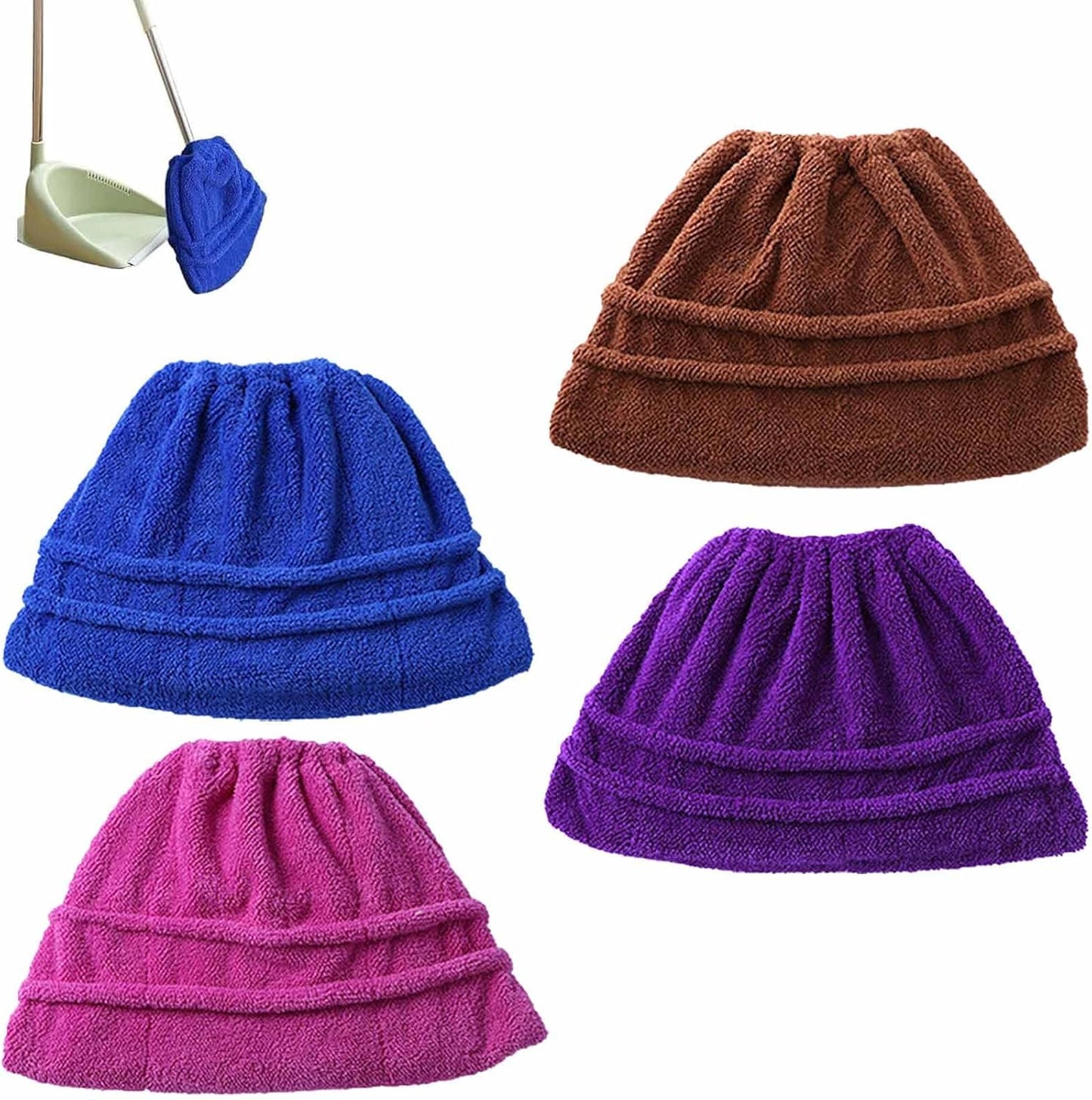 Icexeco Lazy Broom Cover Cloth, Multifunctional Lazy Brooms Cover, Washable Reusable Microfiber Broom Sweeping Refill, Wet & Dry Dual Use, Washable Mop Covers (4PCS-Multicolor)