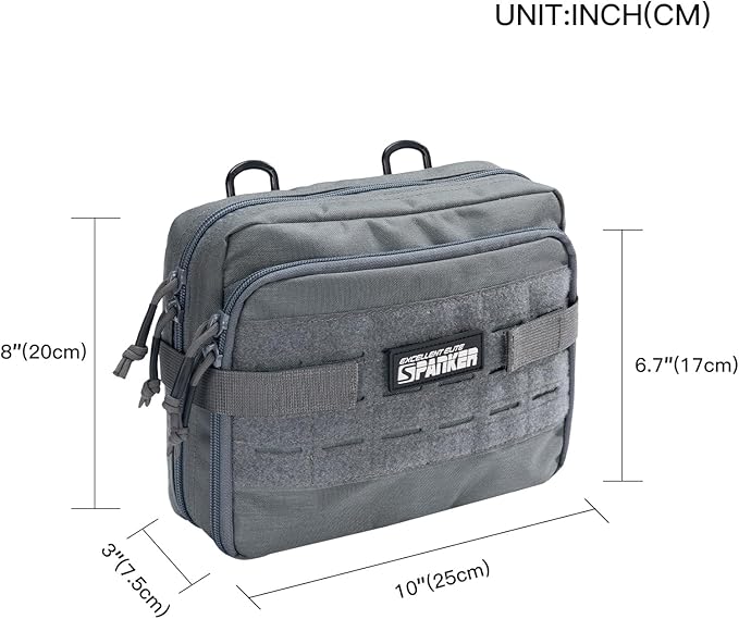 EXCELLENT ELITE SPANKER Tactical Molle Admin Pouch Utility Organizer EDC Medical Bag Utility EDC Tool Pouch with Shoulder Strap Attachment Pouches Waist Bag