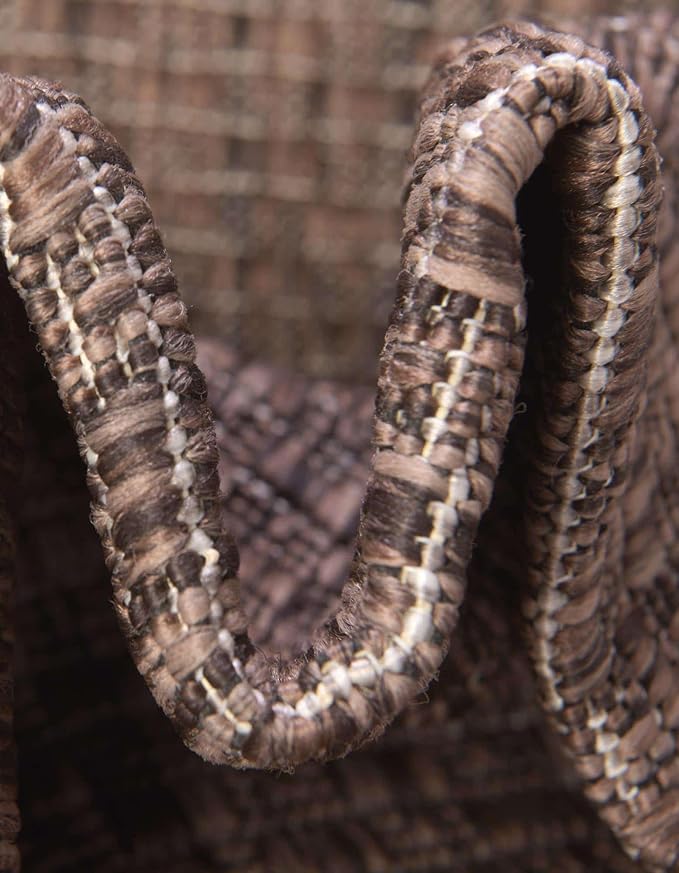 Unique Loom Outdoor Border Collection Area Rug - Soft Border (2' 7" x 10' Runner Brown/Ivory)