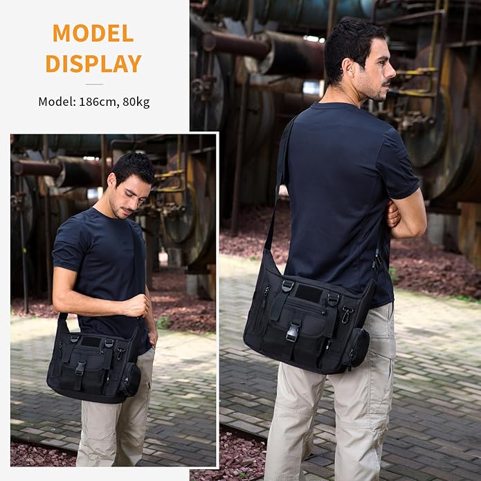 HUNTVP Tactical Messenger Bag Shoulder Bag Cross Body Bag Belt Sling Bags Laptop For Working Cycling Hunting Camping