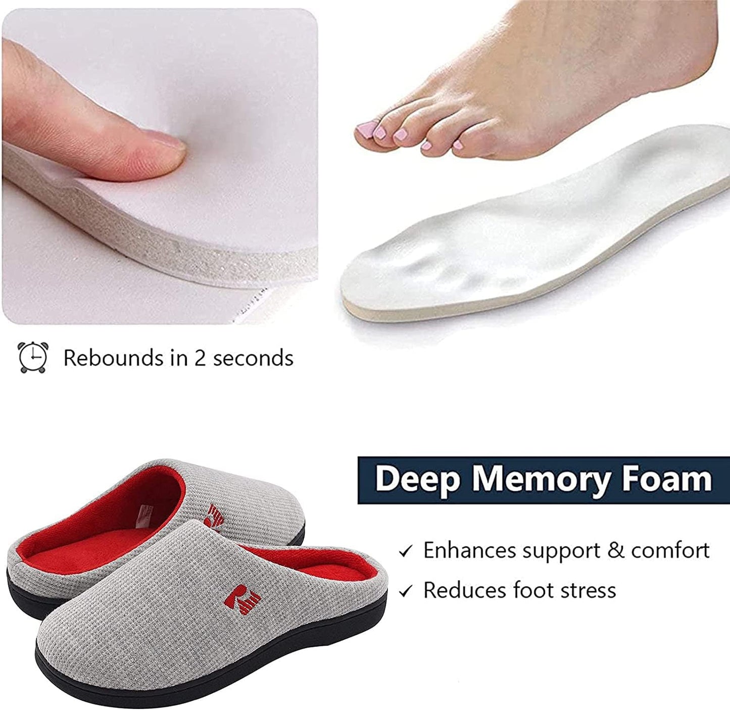 RockDove Women's Original Two-Tone Memory Foam Slipper