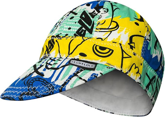 YESWELDER Welding Cap, Monster Style 7-3/8", Heat-Resistant Reversible Protective Welders Cap